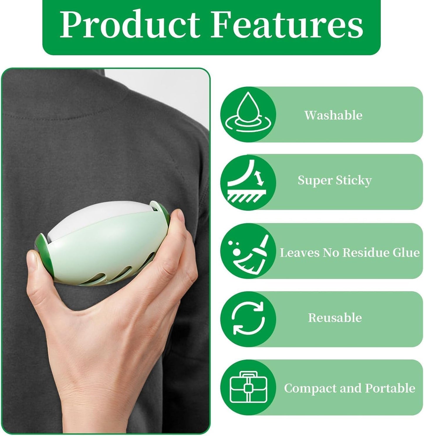 EQUINOX_INDIA Reusable Washable Lint Remover Roller, Mini Travel Size Lint Roller