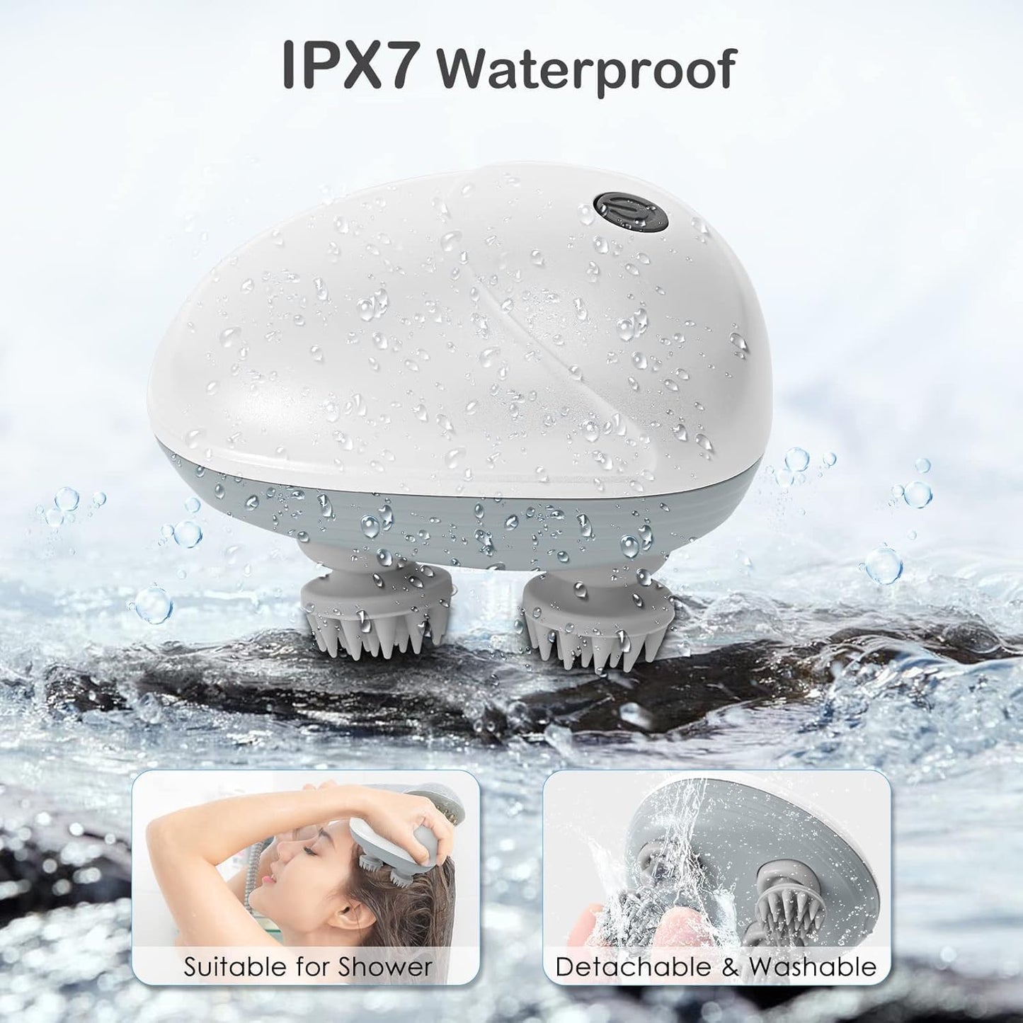 Electric Head,Scalp Massager| Rechargeable Head Kneading Massage Machine