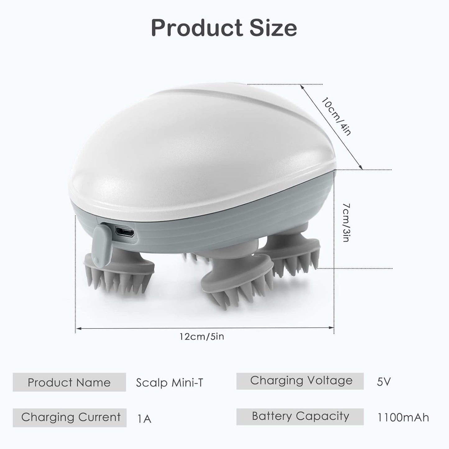 Electric Head,Scalp Massager| Rechargeable Head Kneading Massage Machine