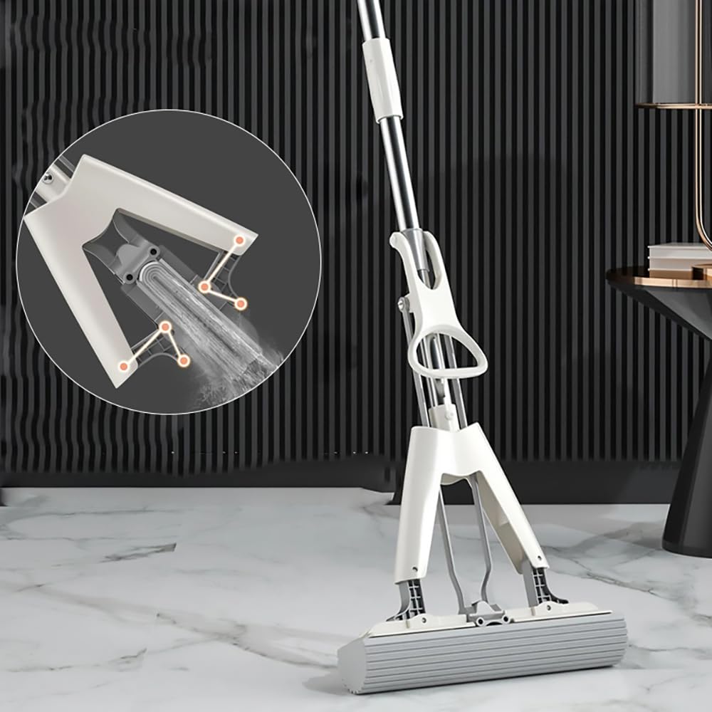EQUINOX_INDIA Premium PVA Sponge Mop - Stainless Steel Butterfly Mop for Efficient Floor Cleaning