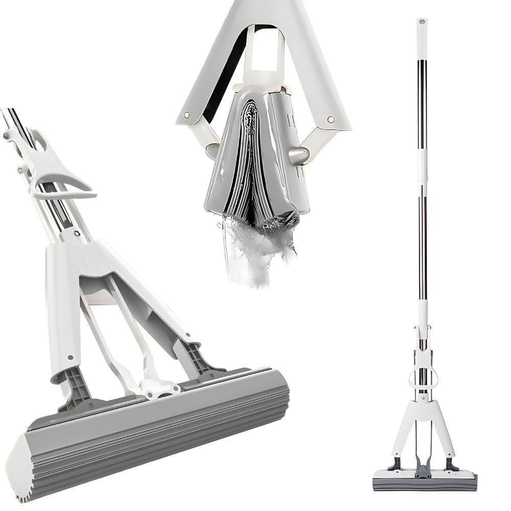 EQUINOX_INDIA Premium PVA Sponge Mop - Stainless Steel Butterfly Mop for Efficient Floor Cleaning