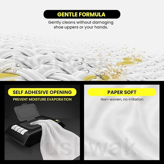 EQUINOX INDIA Premium Shoe Cleaner Wipes for Sneakers & Shoes – Waterless Instant Cleaning Wipes for White Shoes, Sports Shoes, Leather & Canvas (Skin-Safe Formula)