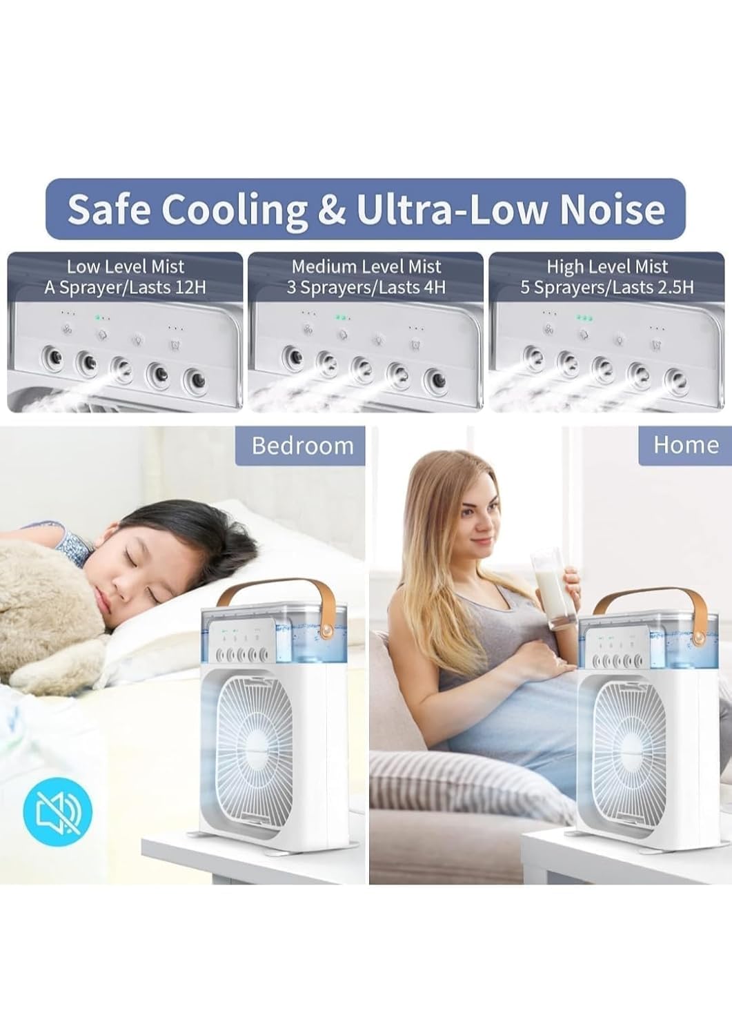 Equinox Personal Cooler: USB-Powered 4-in-1 Desk Fan, Humidifier & Air Freshener