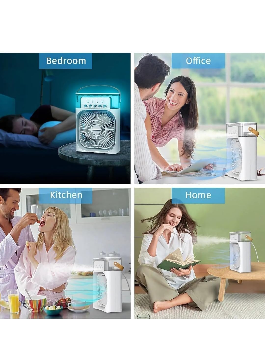 Equinox Personal Cooler: USB-Powered 4-in-1 Desk Fan, Humidifier & Air Freshener