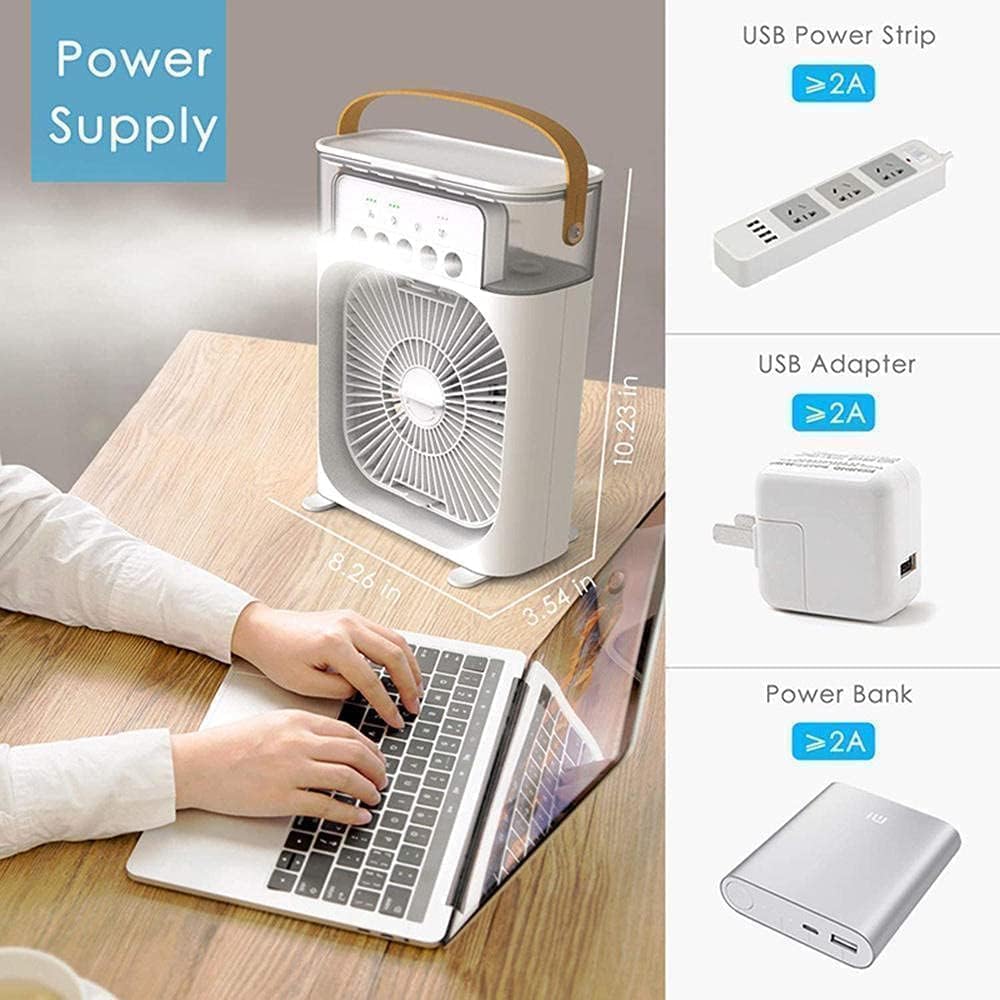 Equinox Personal Cooler: USB-Powered 4-in-1 Desk Fan, Humidifier & Air Freshener