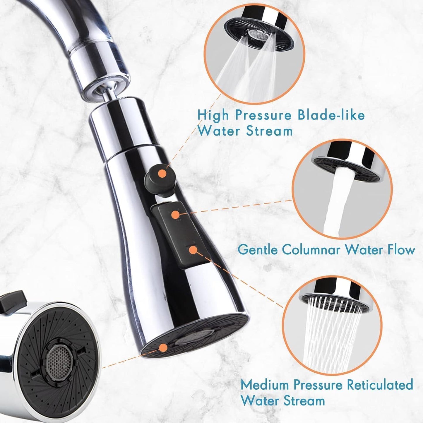 3 modes kitchen sink faucet
