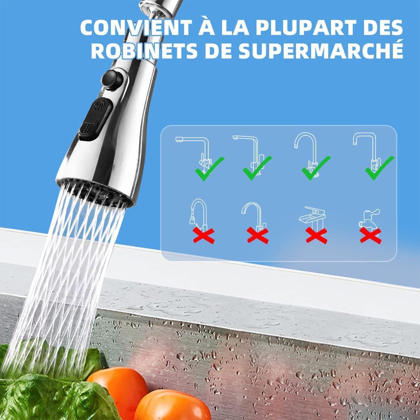 3 modes kitchen sink faucet