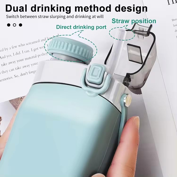 EQUINOX INDIA'S Collapsible Silicone Water Bottle - 600 ml Folding With Straw and Hook - Portable for Hiking, Camping, Sports, Road Trips, Outdoor