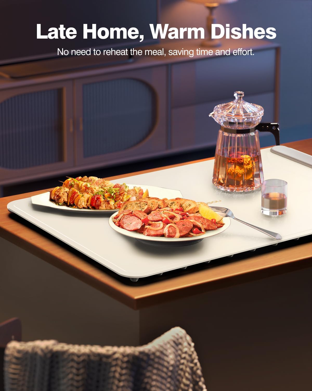 EQUINOX India HeatMat™ | Smart Flexible Food Warming Mat | Adjustable Temperature, Waterproof & Compact Design