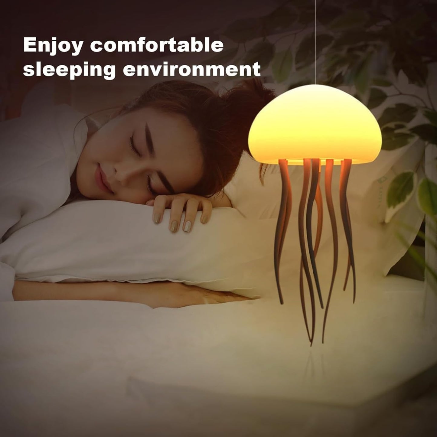 EQUINOX India Jellyfish LED Lamp | Color Changing Ambient Night Light for Home & Kids Room
