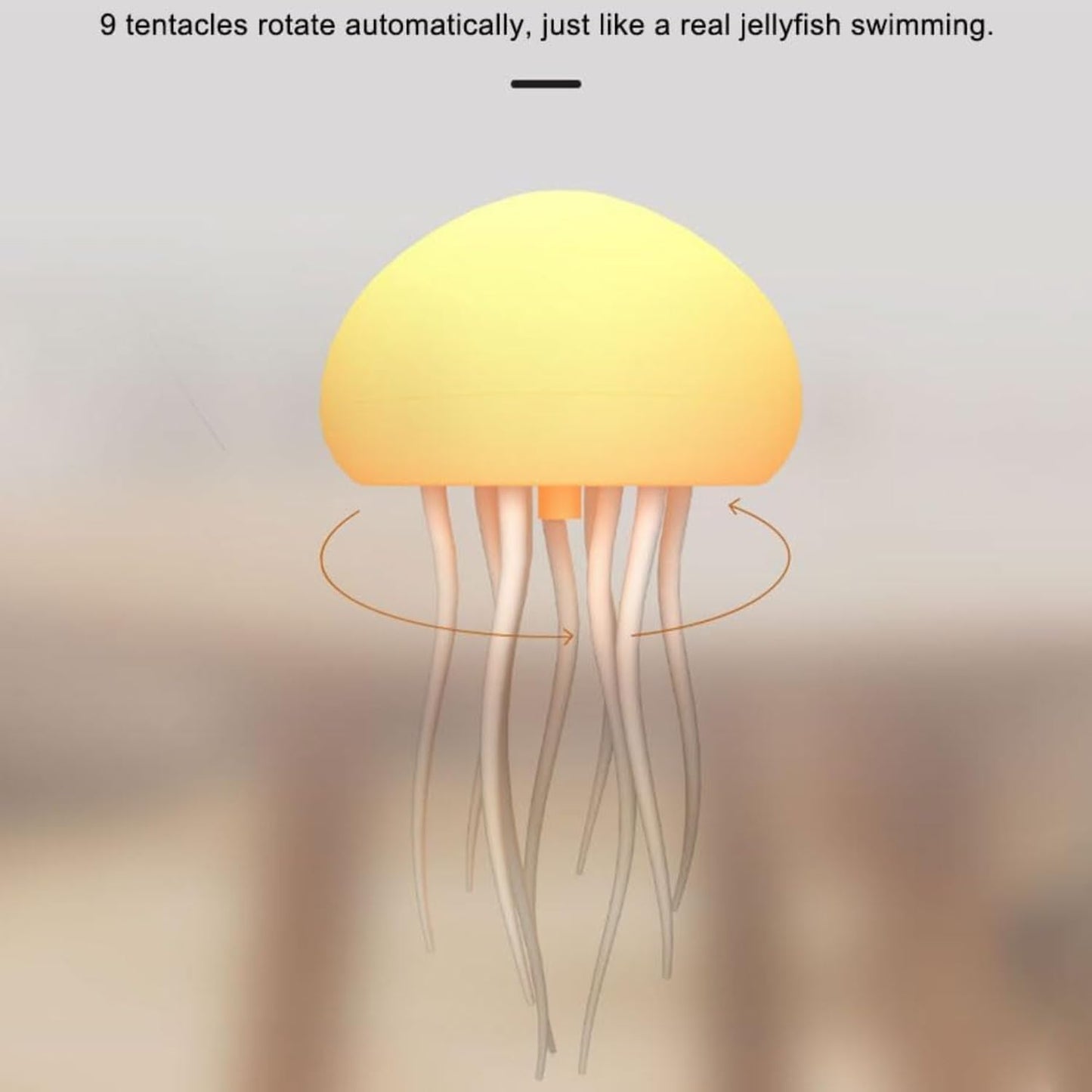 EQUINOX India Jellyfish LED Lamp | Color Changing Ambient Night Light for Home & Kids Room