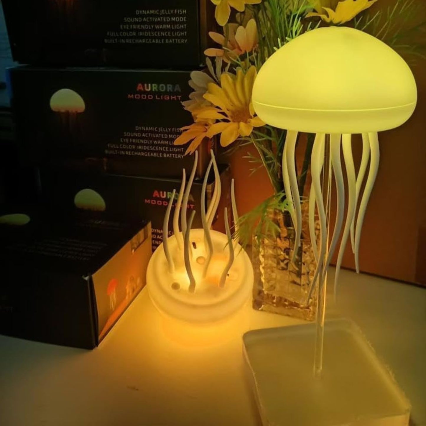 EQUINOX India Jellyfish LED Lamp | Color Changing Ambient Night Light for Home & Kids Room