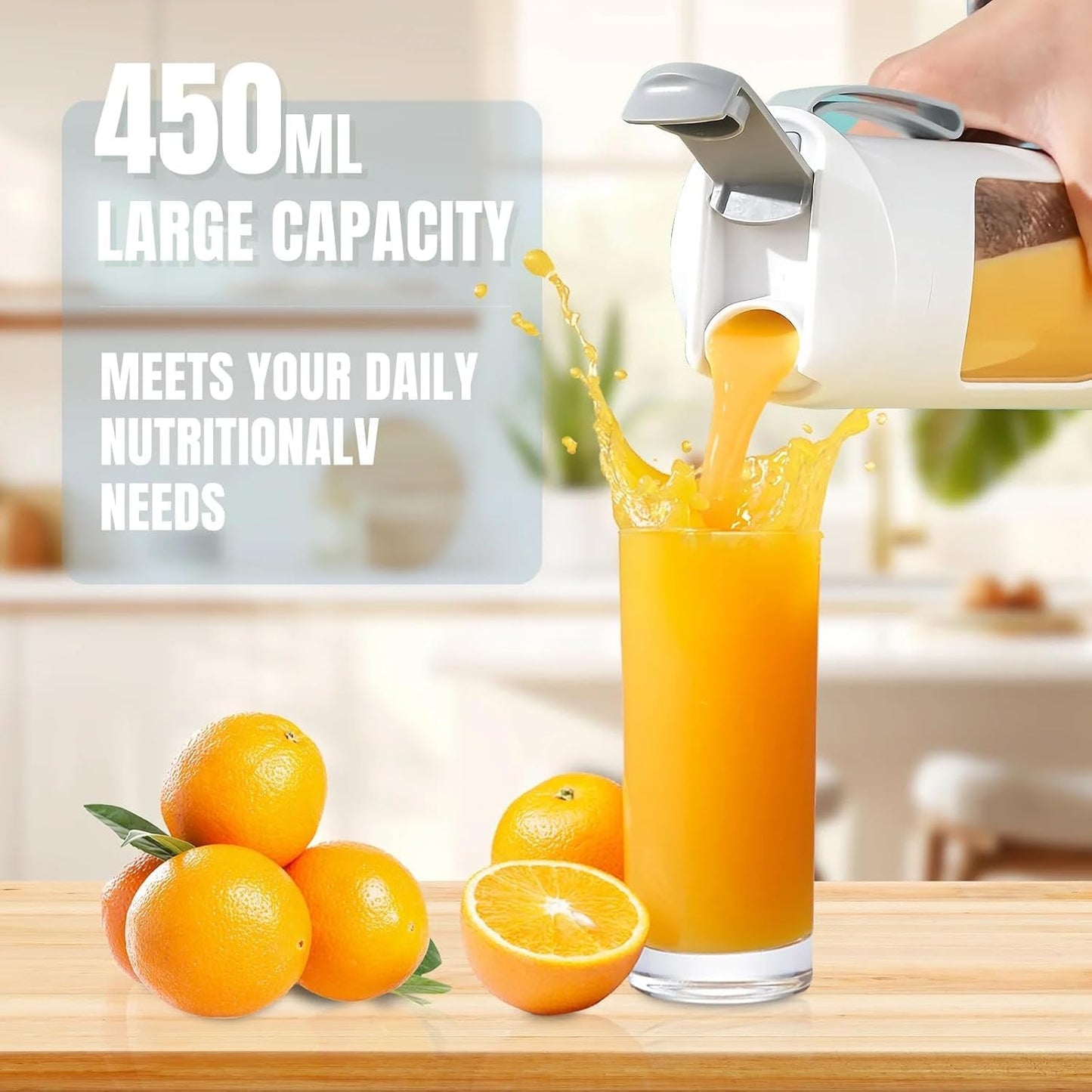 Portable Blender Electric Juicers Fruit Mixers USB juicer Rechargeable Smoothie Mini Blender Personal Juicer 10 Blades 3 Gears With 1300 Mah Rechargeable Battery-Smoothie Fruit Juicer Green