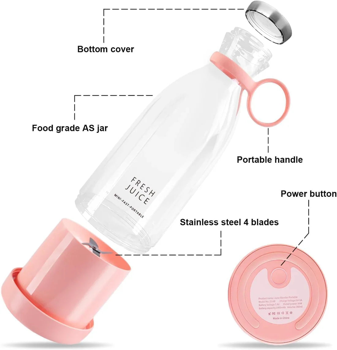 Electric Travel Portable Mini Juice Blender