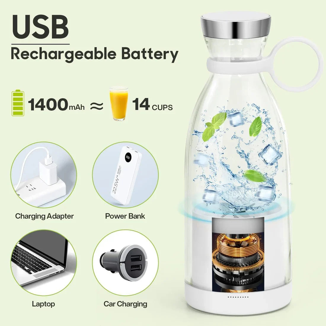 Electric Travel Portable Mini Juice Blender