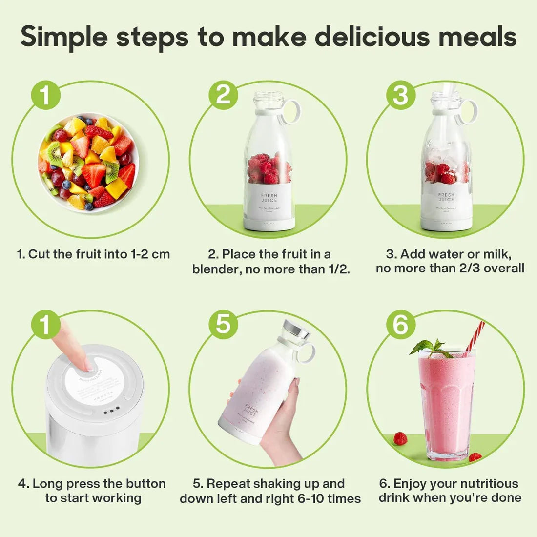 Electric Travel Portable Mini Juice Blender