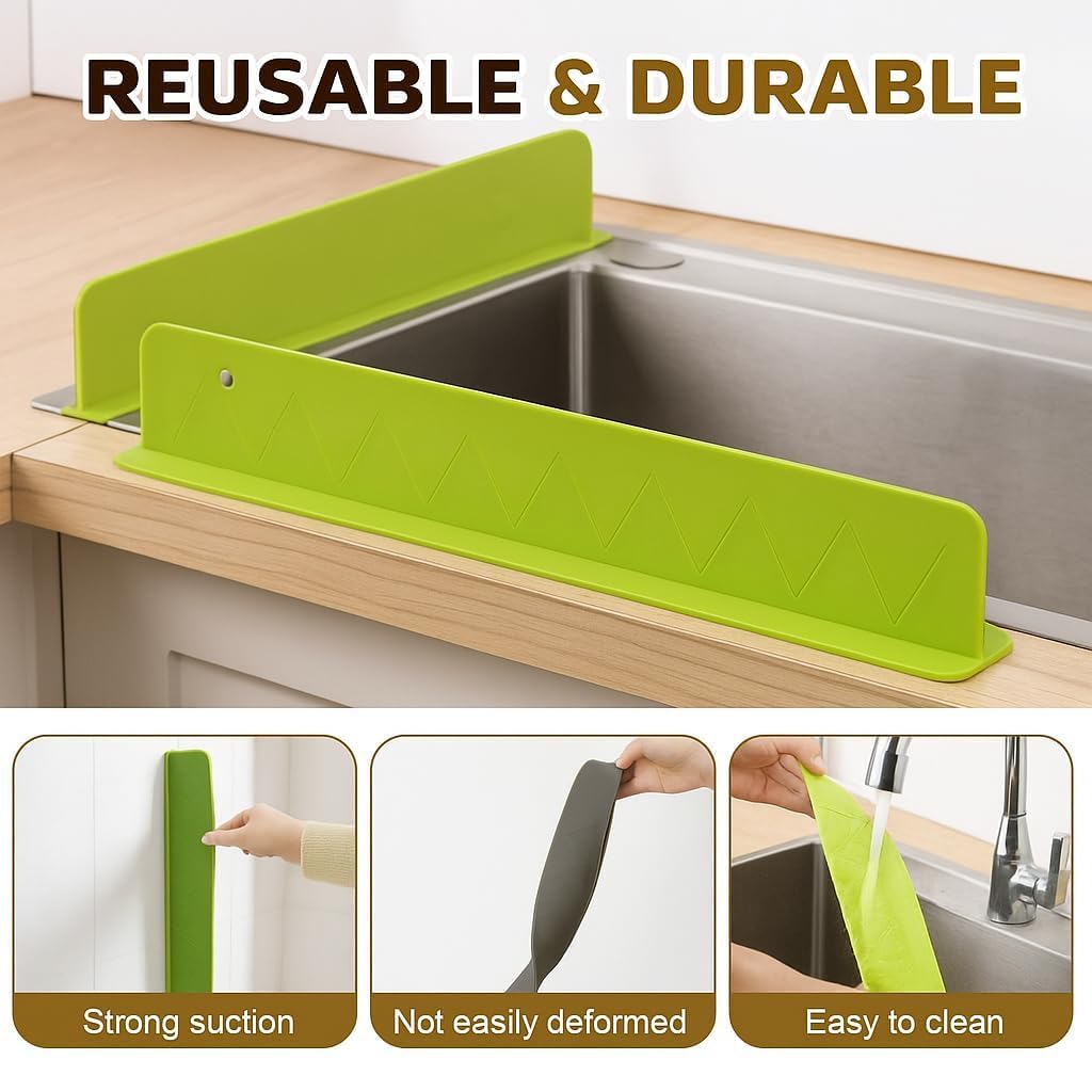 EQUINOX 50CM Silicone Sink Splash Guard with Suction