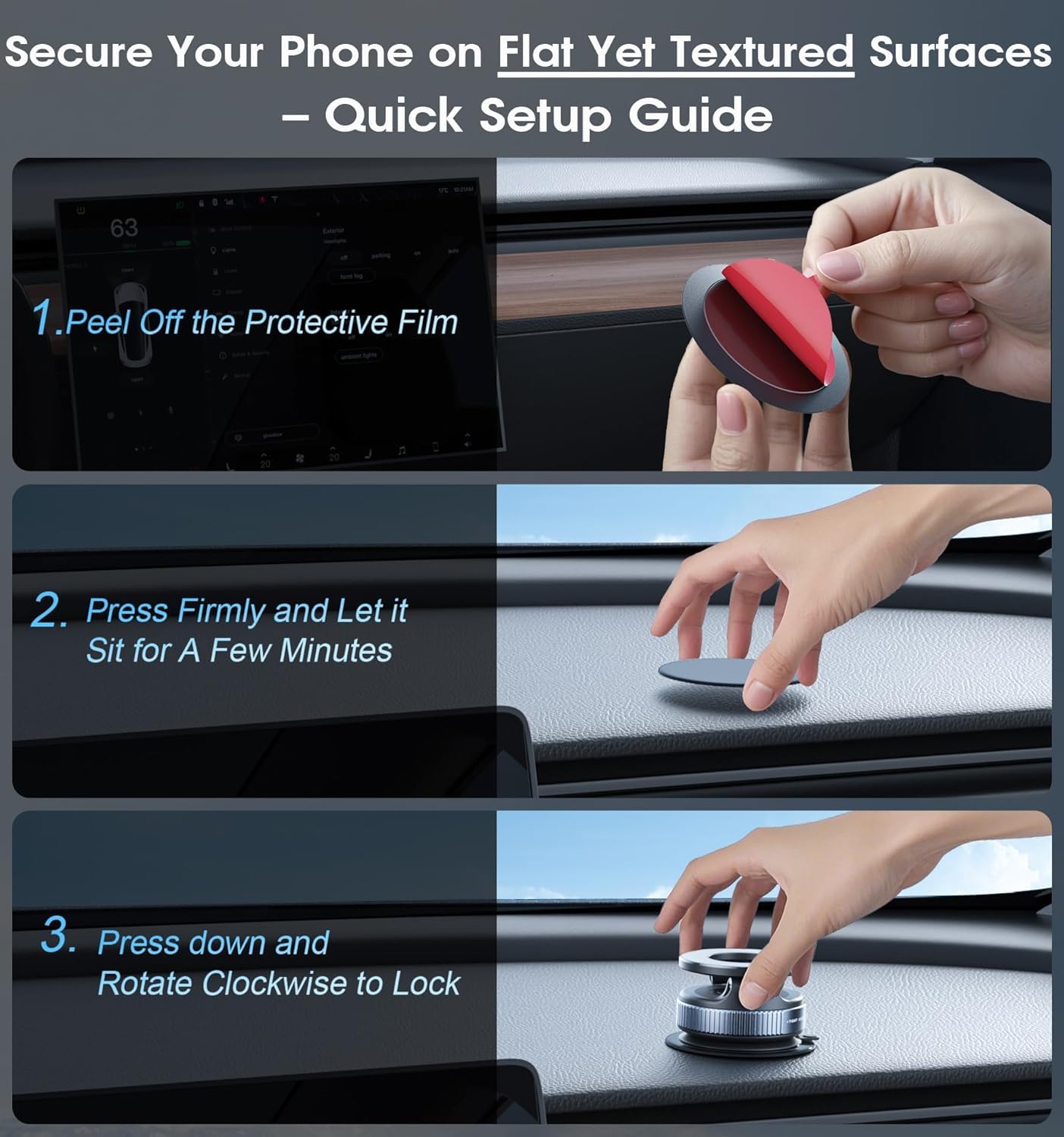 Magnetic suction phone holder
