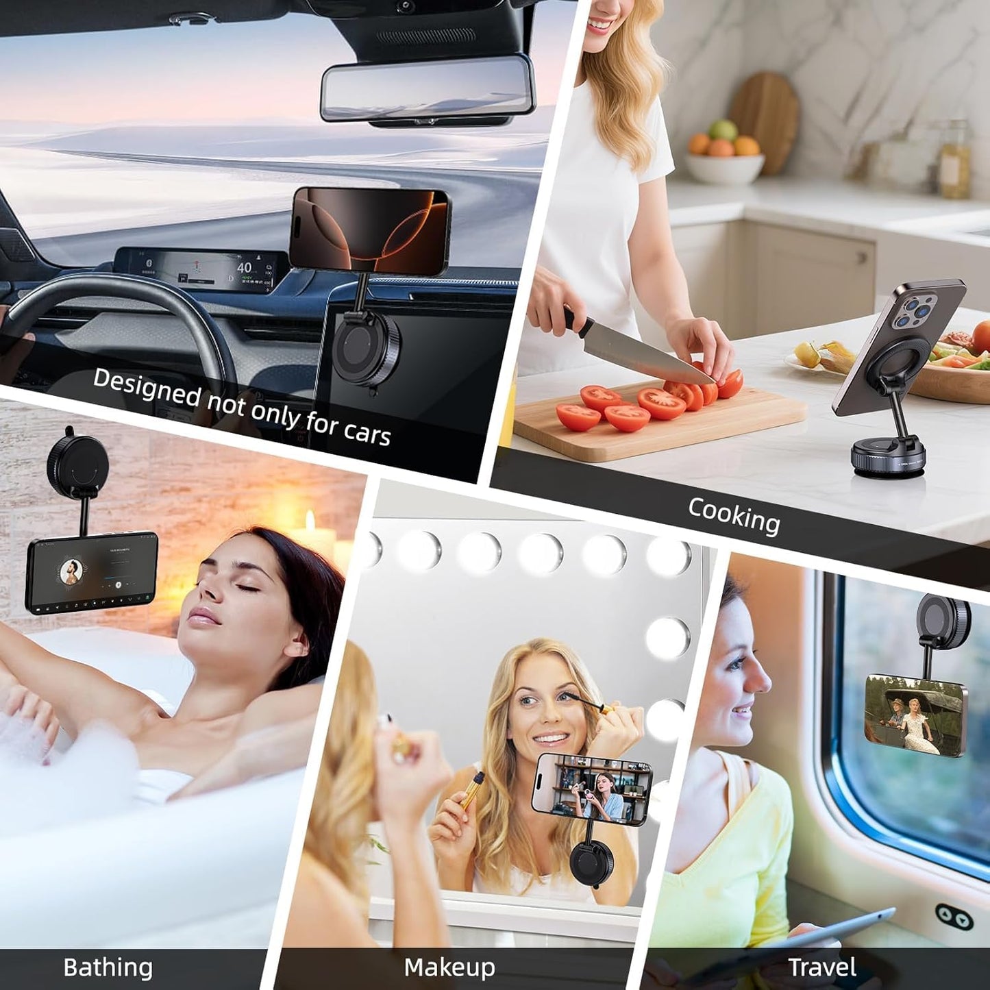 Magnetic suction phone holder