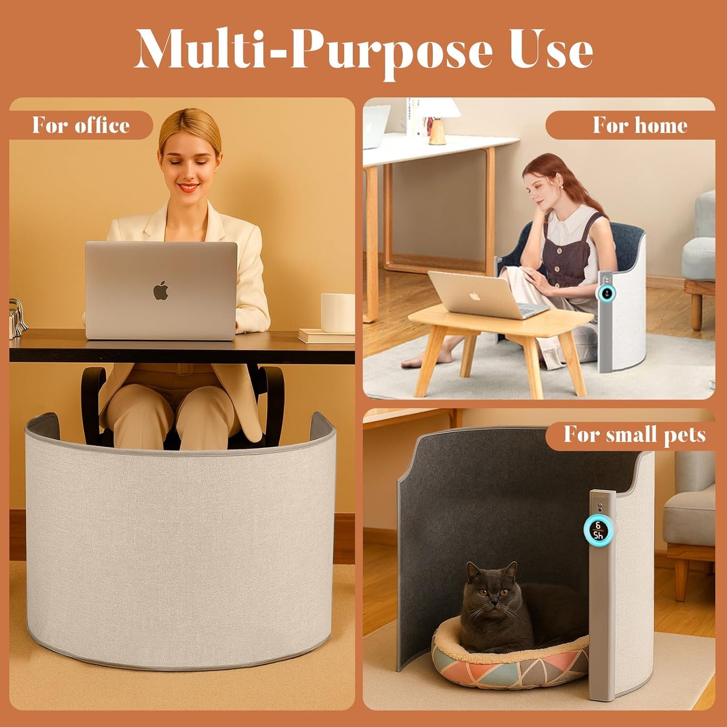 EQUINOX India ThermoWrap™ 720° Graphene Leg & Body Heater Mat | Smart Ambient Heated Mat for Home, Office & Pets (Foldable, 5 Modes, 160°F Rapid Warmth)