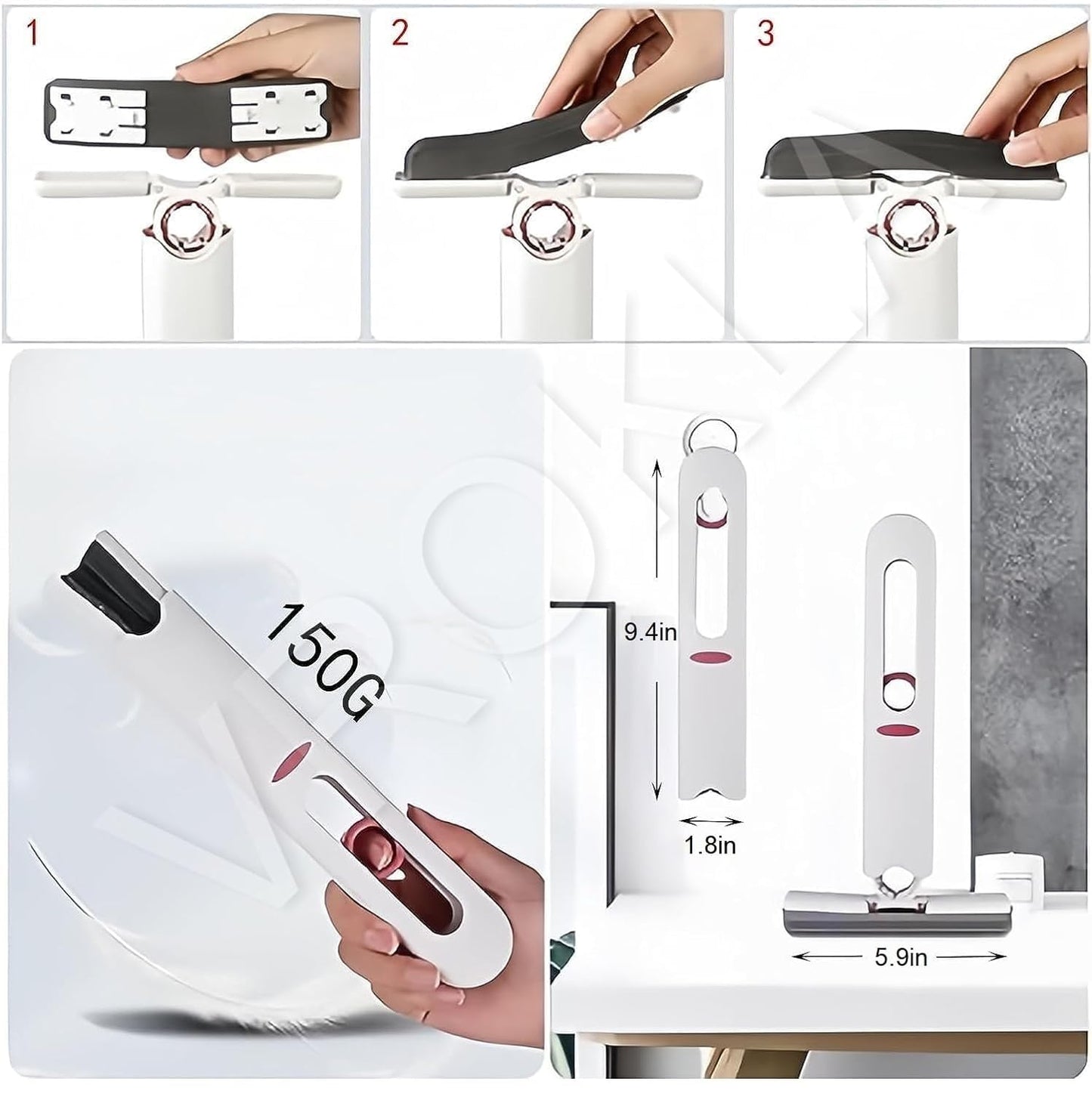 Equinox India Portable Mini Mop Home & Kitchen Cleaning Tools (Premium Quality)