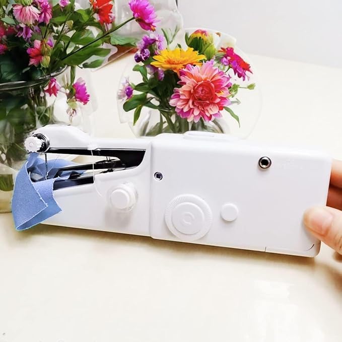 Stitch Handheld Cordless Portable White Sewing Machine