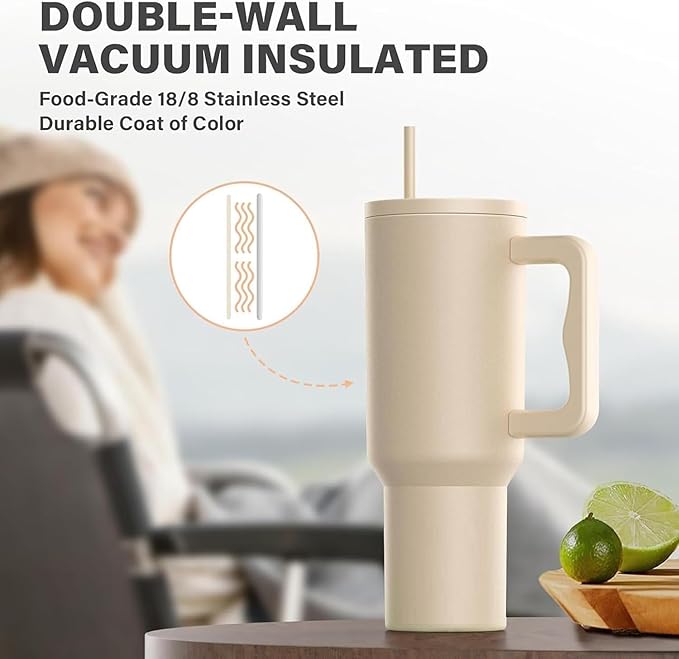 Equinox India Stainless Steel Vacuum Insulated Tumbler With Lid 1200ml