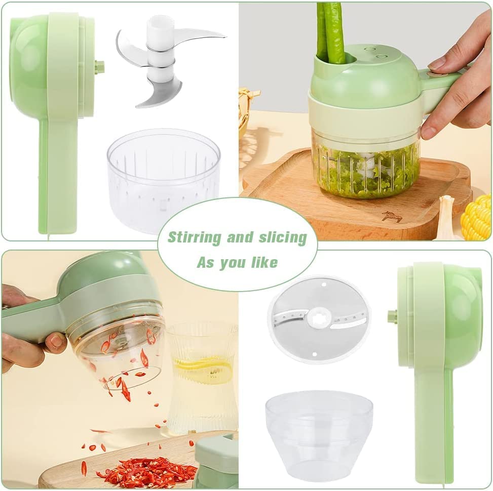 4 in 1 Mini electric handheld vegetable chopper