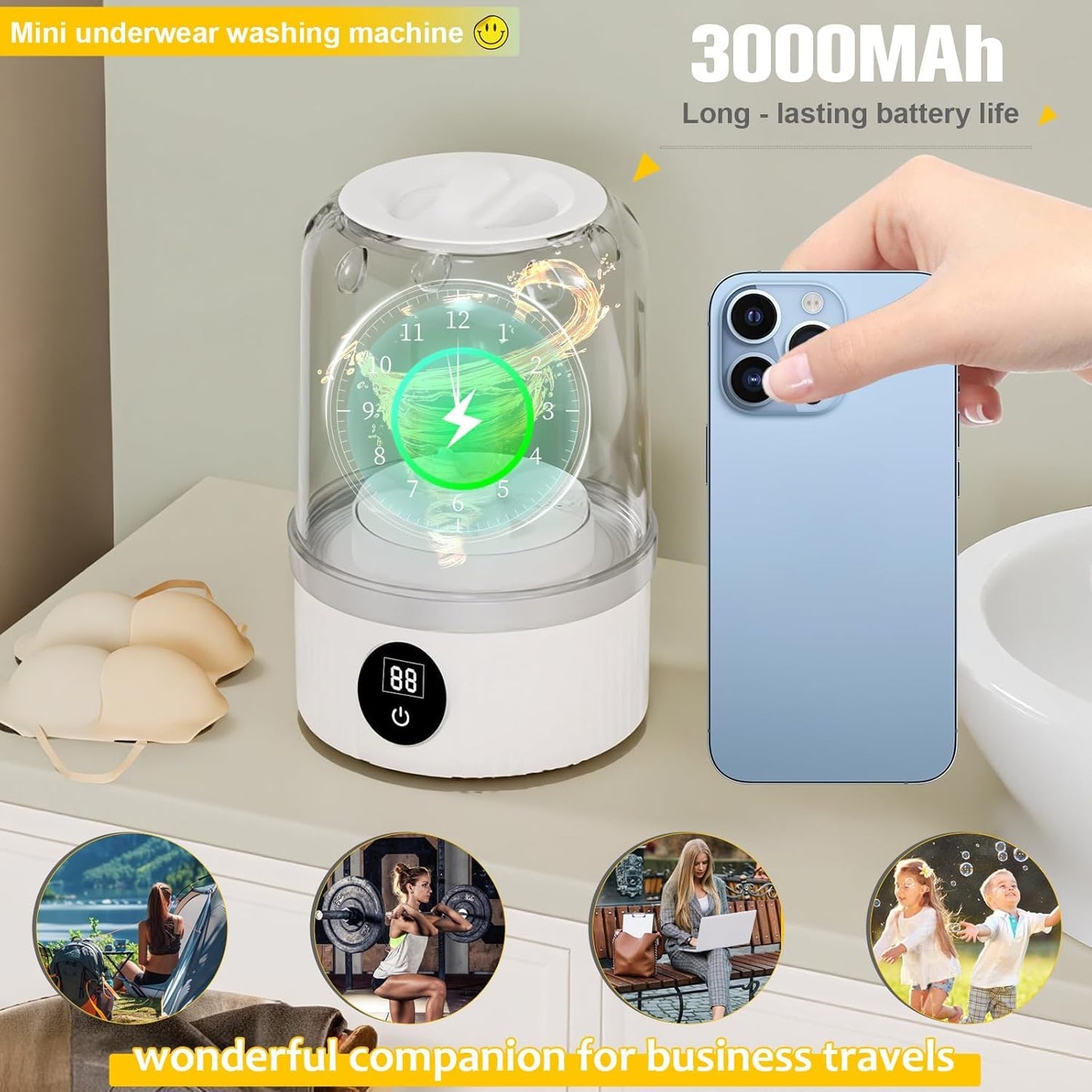 Mini Portable Washing Machine Rechargeable