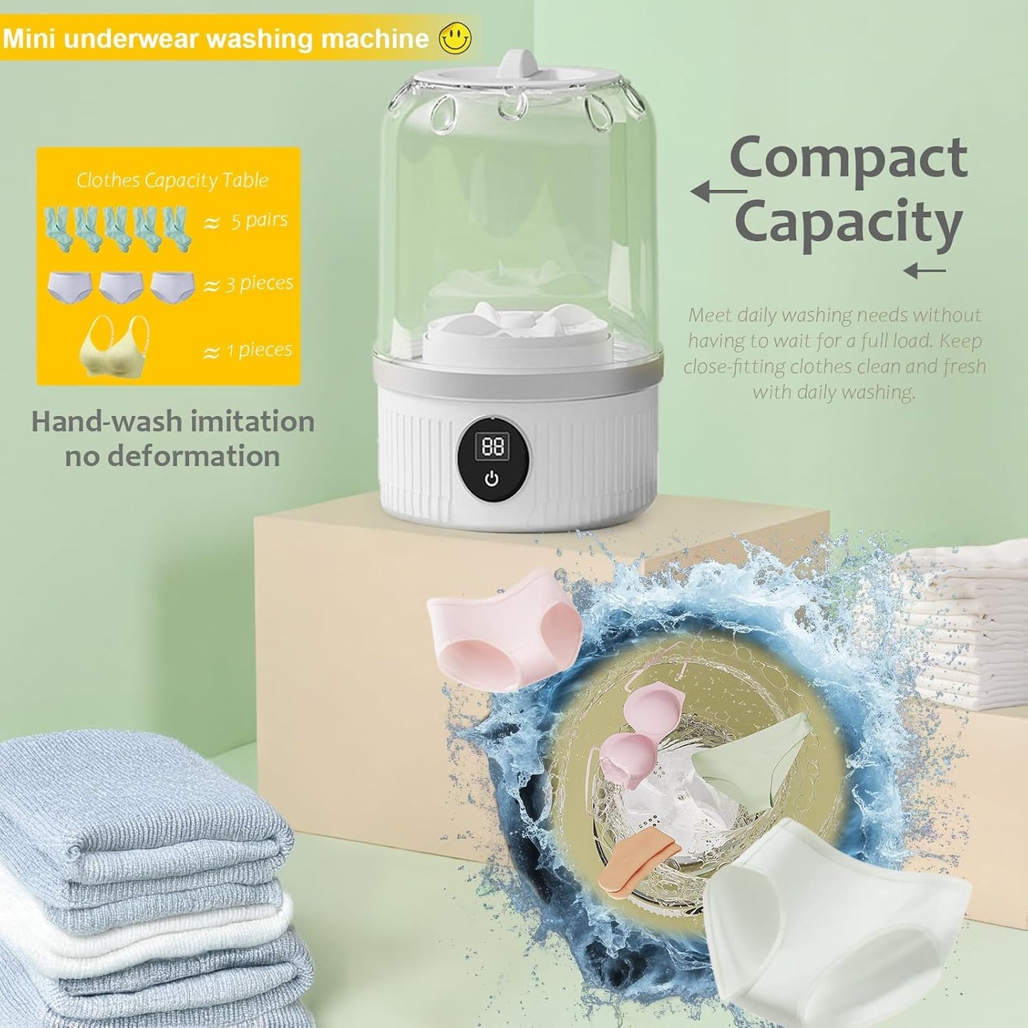Mini Portable Washing Machine Rechargeable