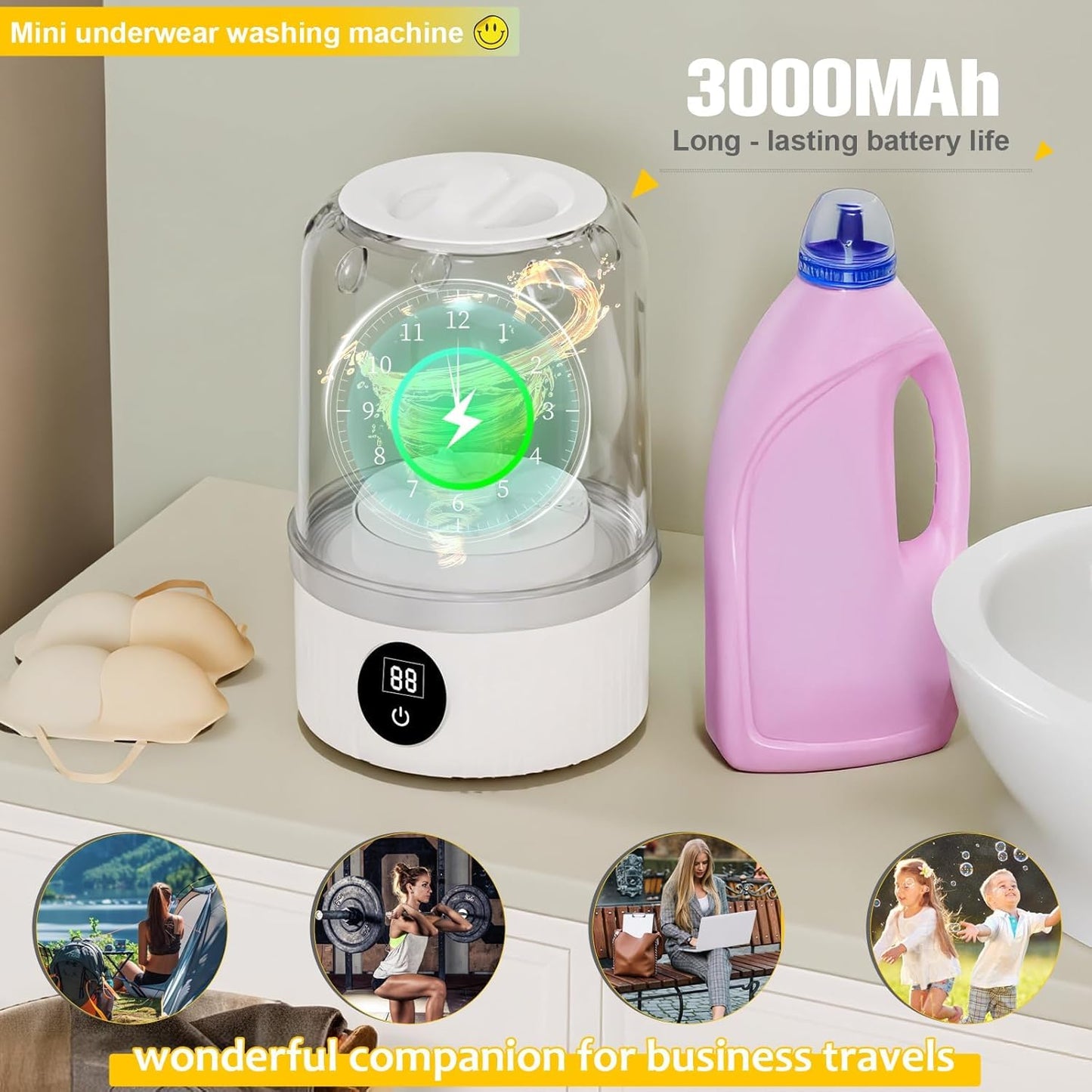 Mini Portable Washing Machine Rechargeable