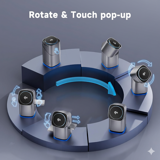 3 in 1 Wireless Charger Stand | Magnetic Fast Charging Station for iPhone, Apple Watch & AirPods | Qi2 15W MagSafe Charger – EQUINOX INDIA