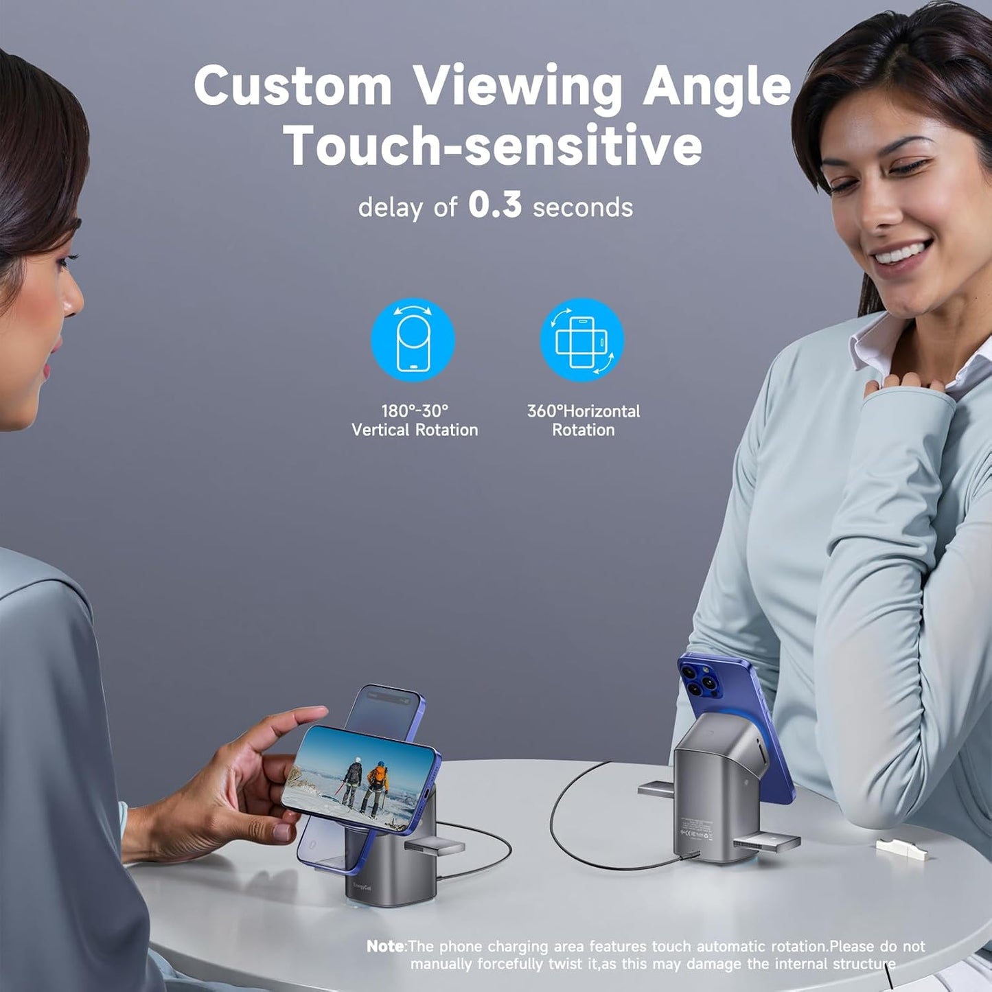 3 in 1 Wireless Charger Stand | Magnetic Fast Charging Station for iPhone, Apple Watch & AirPods | Qi2 15W MagSafe Charger – EQUINOX INDIA