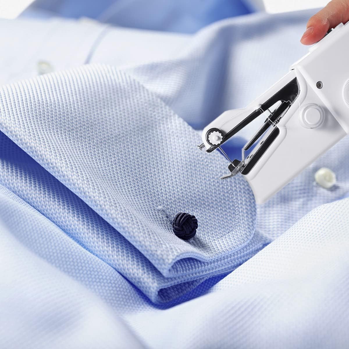 Equinox India Stitch Handheld Cordless Portable White Sewing Machine