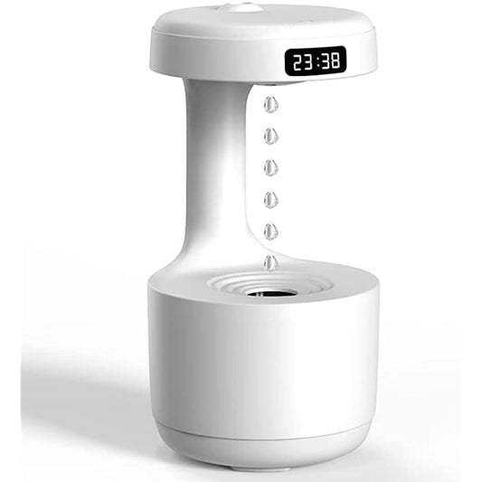 EQUINOX 2025 Floating Anti-Gravity Humidifier | Smart Cool-Mist Lamp with LED Clock (800ml)