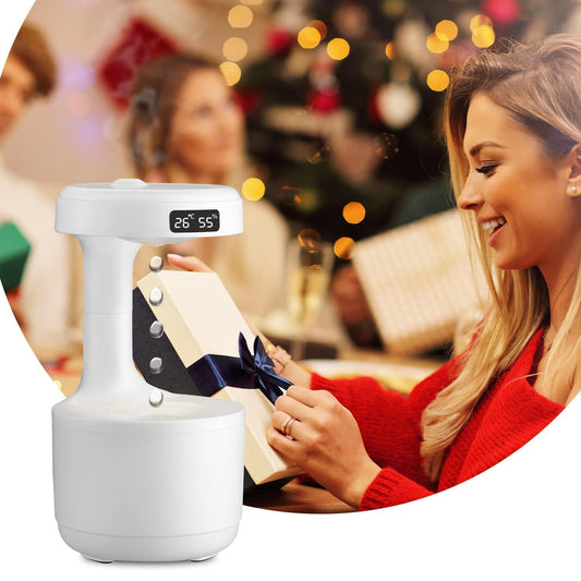 EQUINOX 2025 Floating Anti-Gravity Humidifier | Smart Cool-Mist Lamp with LED Clock (800ml)