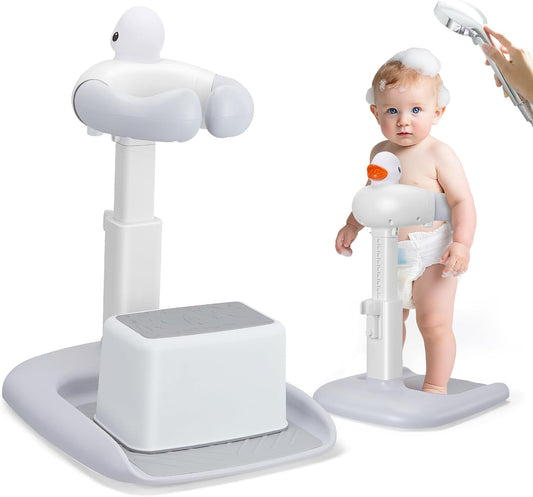 EQUINOX INDIA Adjustable Baby Shower Stand for Toddlers & Infants (0–3 Years) | Safe Standing Baby Bath Support with Anti-Slip Base