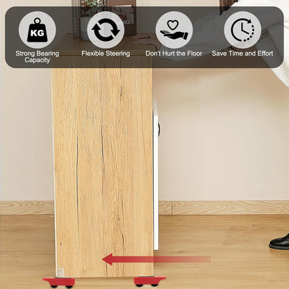 EQUINOX INDIA Furniture Lifter with Wheels Heavy Duty Furniture Moving System 150kg Capacity 360° Rotation Furniture Mover Tool Set with 4 Corner Sliders Ergonomic Lifter Bar for Sofa Bed Refrigerator Almirah Moving Kit