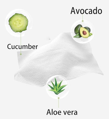 EQUINOX INDIA Avocado Makeup Remover Wipes – 60 Moisturising Face Cleansing Wipes