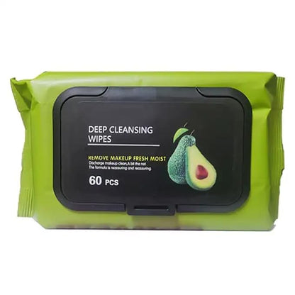 Avocado makeup remover wipes 60 count moisturizing face cleansing India EQUINOX