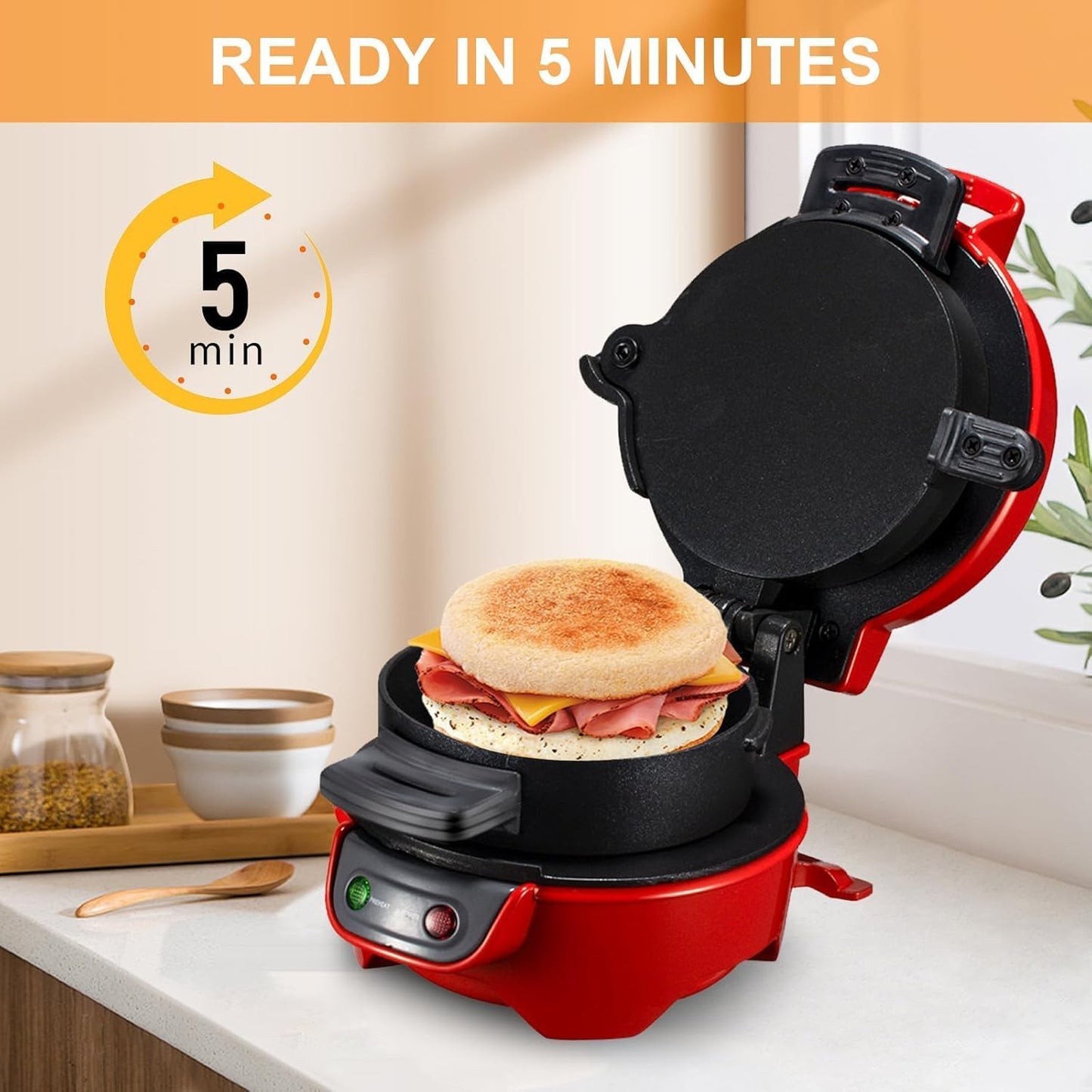 🍔 EQUINOX India GrillMate™ 4-in-1 Electric Burger Maker | Press, Toaster & Sealed Burger Machine
