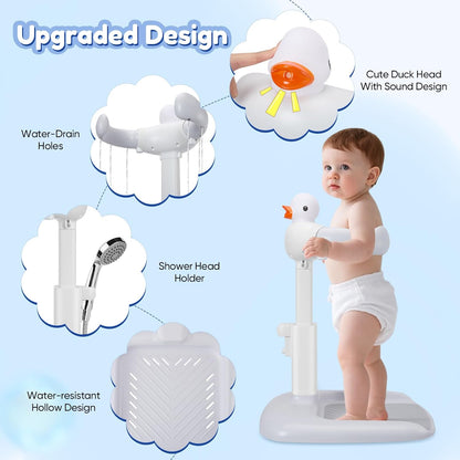 EQUINOX INDIA Adjustable Baby Shower Stand for Toddlers & Infants (0–3 Years) | Safe Standing Baby Bath Support with Anti-Slip Base