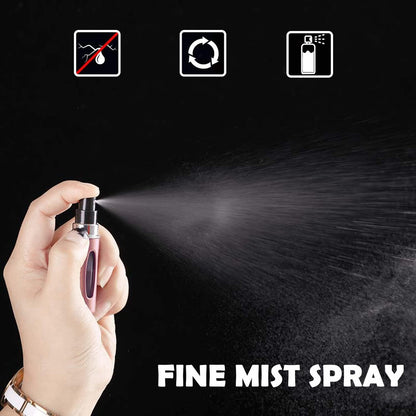 EQUINOX INDIA Portable Refillable Perfume Atomiser Spray Bottle – 5ml Leakproof Travel Mini Perfume Bottle