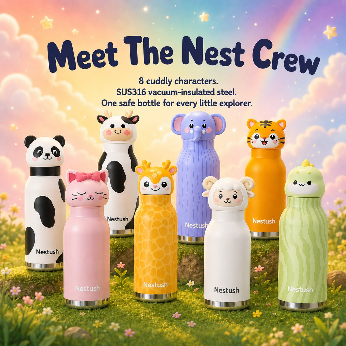 Equinox Buddy Sipper — Insulated Kids Water Bottle 480ml | Leak-Proof, BPA-Free