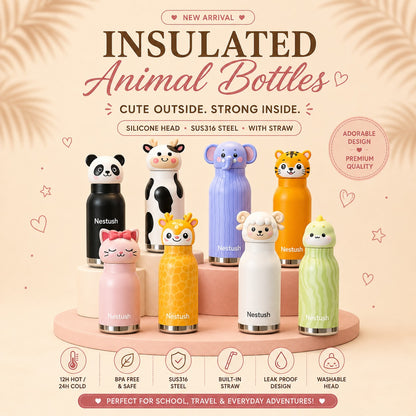 Equinox Buddy Sipper — Insulated Kids Water Bottle 480ml | Leak-Proof, BPA-Free