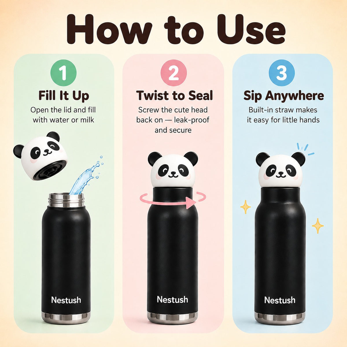 Equinox Buddy Sipper — Insulated Kids Water Bottle 480ml | Leak-Proof, BPA-Free