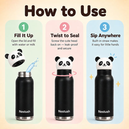 Equinox Buddy Sipper — Insulated Kids Water Bottle 480ml | Leak-Proof, BPA-Free
