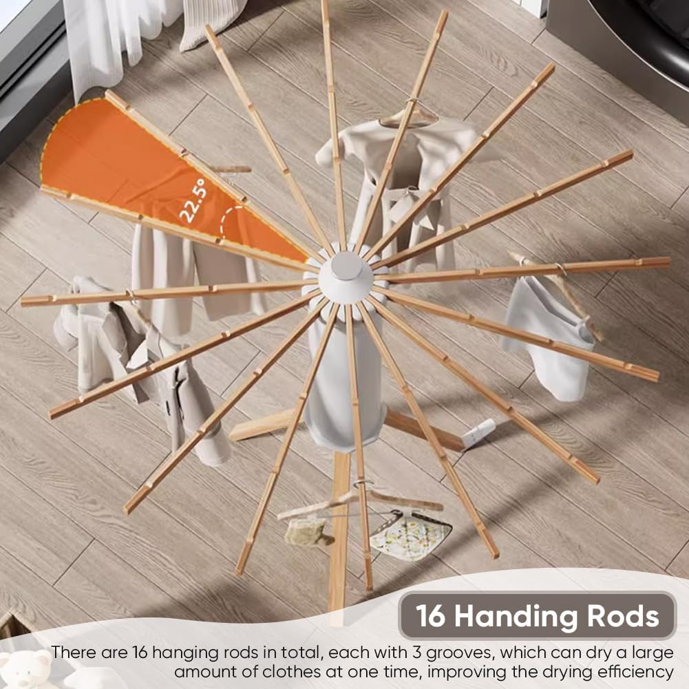 Compact foldable clothes drying rack
