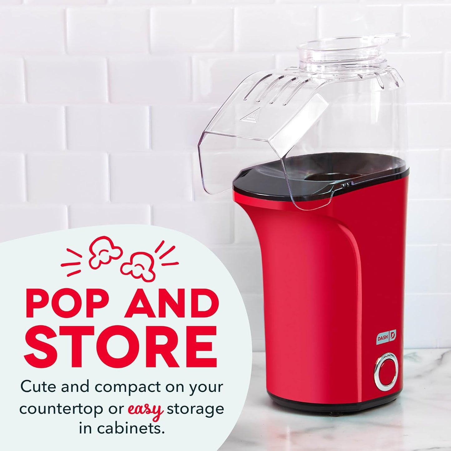 EQUINOX INDIA Hot Air Popcorn Maker Machine for Home – Oil Free Electric Retro Popcorn Maker