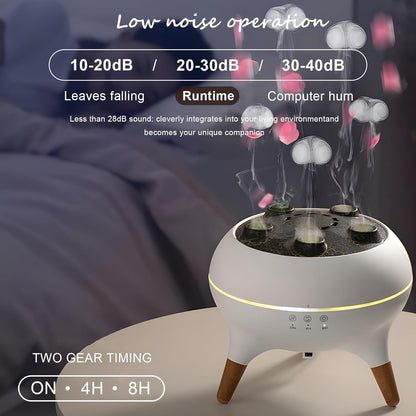The EQUINOX Jellyfish Aroma Diffuser, Multi-Spray Humidifier with Remote Control - Colorful Jellyfish Aromatherapy Machine